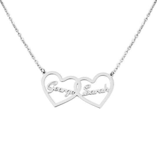 Collier Double Coeur Personnalisé