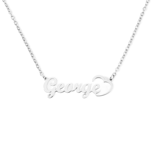 Collier Prénom Coeur Ciselé