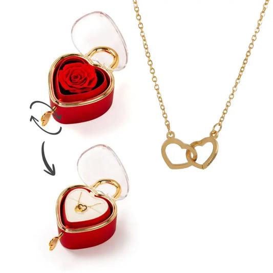 Coffret Cadena Rose Éternelle avec Collier Gravé