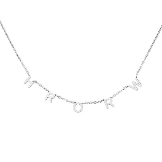 Collier Choker Initiales Lettres Suspendues