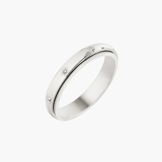 Bague Eternity étoile tournante en argent