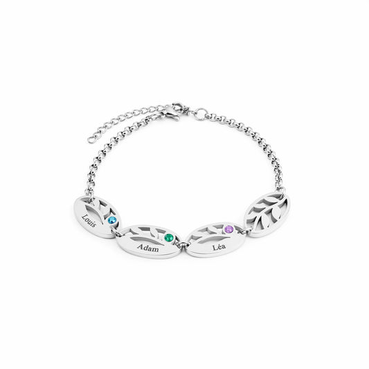 Bracelet Mother Leaf avec Gravures
