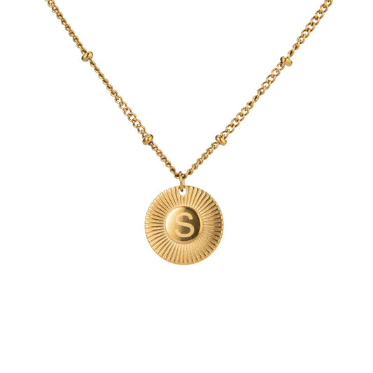 Collier Médaille Initiale Sunshine