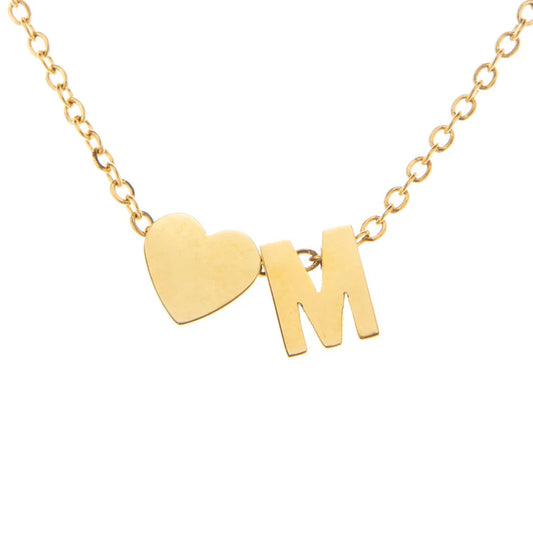 Collier Coeur Initiale Personnalisée