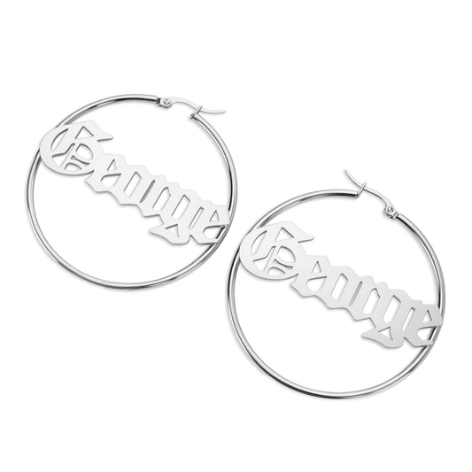 Boucles d'oreilles Créoles Gothic Personnalisés