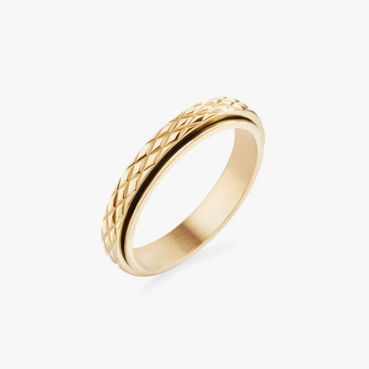 Bague en Or avec Motif de Croix Torsadée