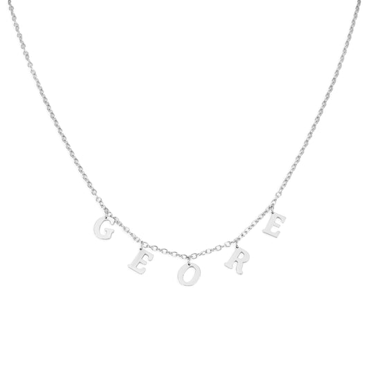 Collier Prénom Initiales Suspendues Personnalisé