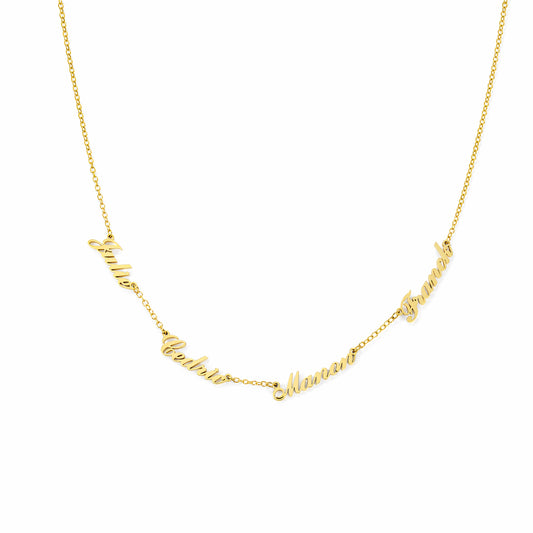 Collier à Plusieurs Prénoms Personnalisés