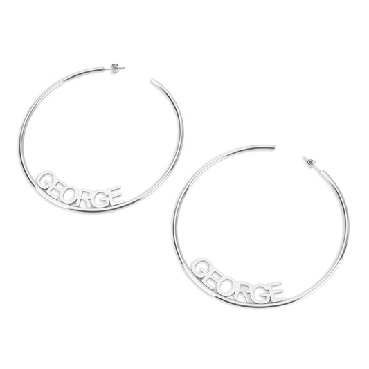 Boucles d'oreilles Créoles Ouvertes Personnalisées