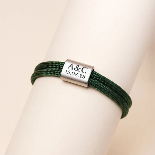 Bracelet cordon Plaque à personnaliser