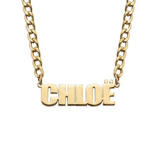 Collier Prénom Personnalisé avec chaine épaisse
