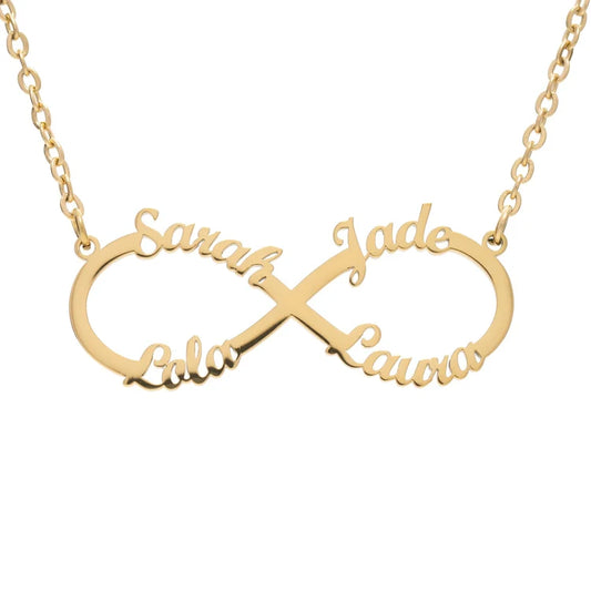 Collier Personnalisé Infini 4 Prénoms