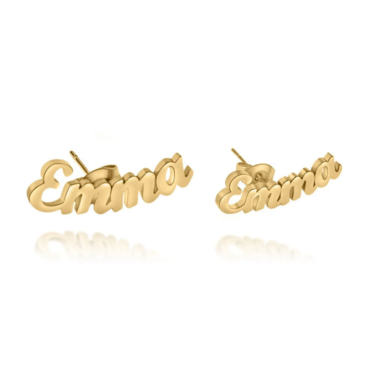 Boucles d'oreilles Deux Prénoms Personnalisées
