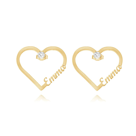 Boucles d'oreilles Coeur et Cristal