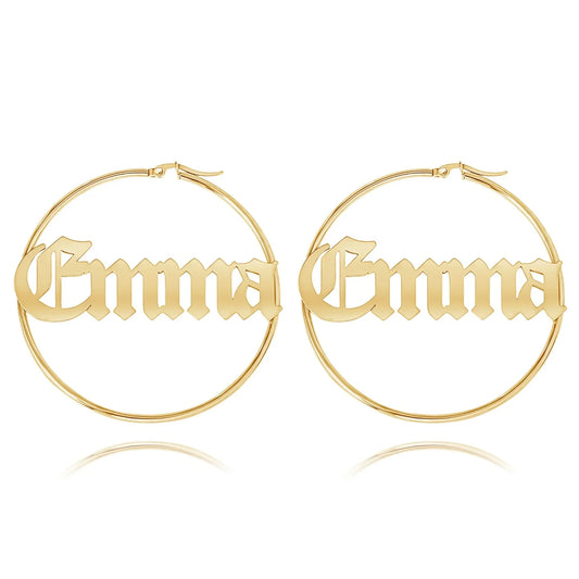 Boucles d'oreilles Créoles Gothic Personnalisés