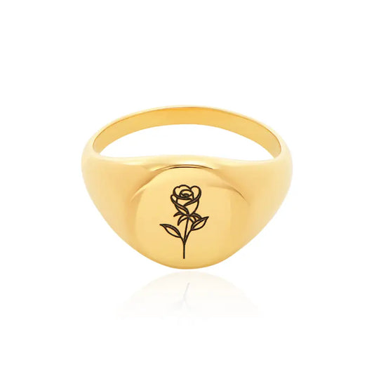 Bague cachet « Prairie Birth Flower »