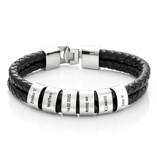 Bracelet homme personnalisé en cuir