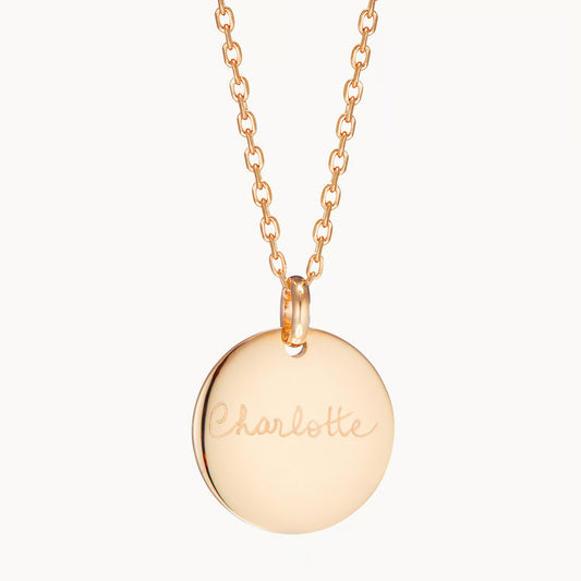 Collier Disque Signature personnalisé