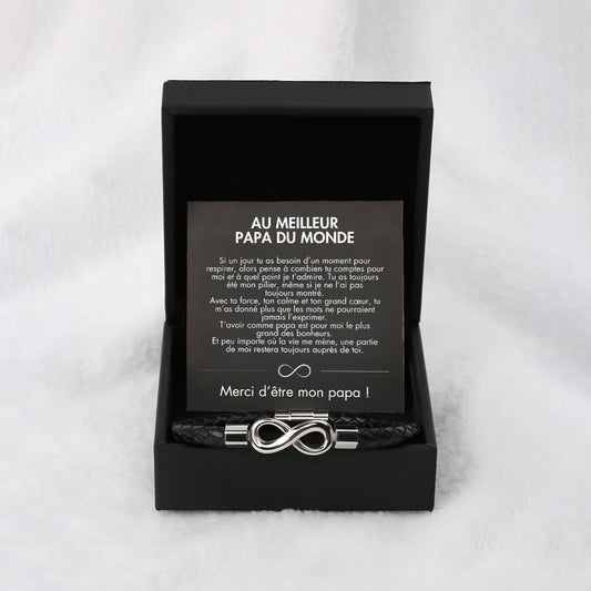 Coffret Bracelet Infini "Au meilleur Papa du monde"